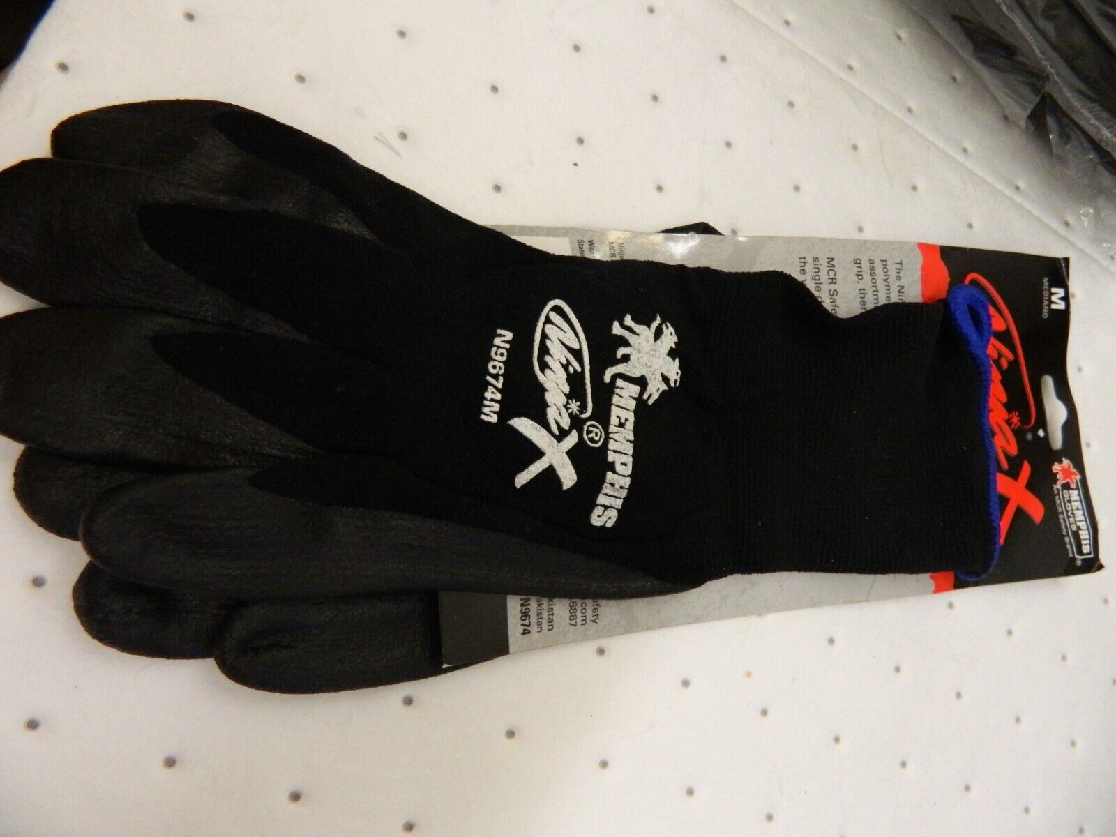 Mcr Safety Qty 15 General Purpose Work Gloves Medium Nitrile Coated Nylon  N9674m