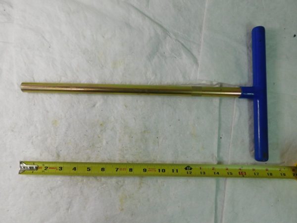 BTI 12mm 18" Blue/Gold Chromalloy Steel Handle Hex End Key BT-MT18-12