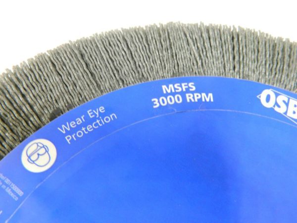 OSBORN Wheel Brush: 12″ Wheel Dia, Crimped Nylon, 80 Grit, 3,000 RPM 78015