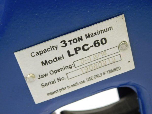 Vestil Steel Positive Locking Plate Clamp 15"L X 4"W 6000 Lb Capacity LPC-60
