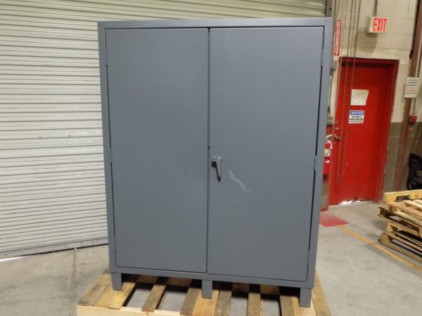 Durham Heavy Duty Storage Cabinet 4-Shelf 14 Ga. Steel 60 x 24 x 78 Damaged