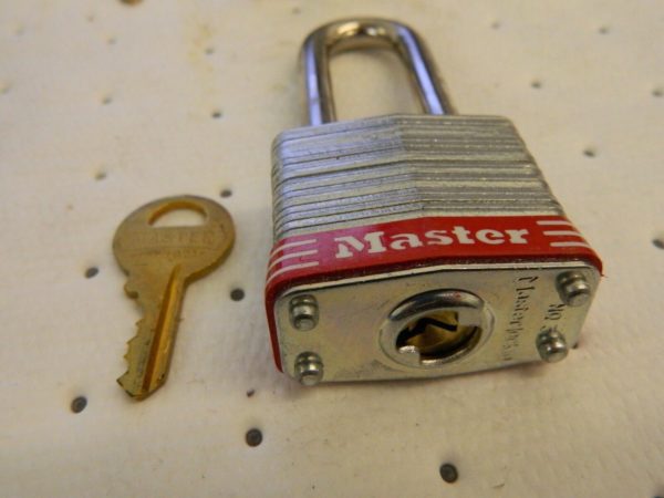 MASTER LOCK Lockout Padlock: Keyed Alike qty 2 2″ High 3KALHRED-2003