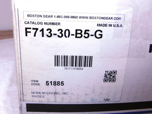 Boston Gear C-Face Worm Gear Speed Reducer 30:1 Ratio Single Shaft Left 51855
