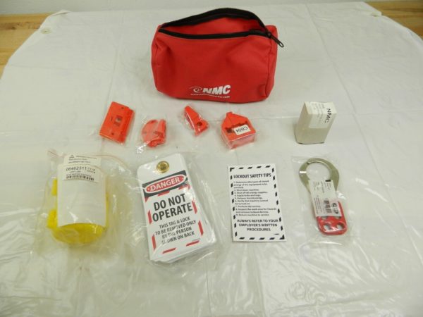 NMC 18 Piece Electrical Lockout Kit Keyed Differently, Comes in Pouch BLOK3
