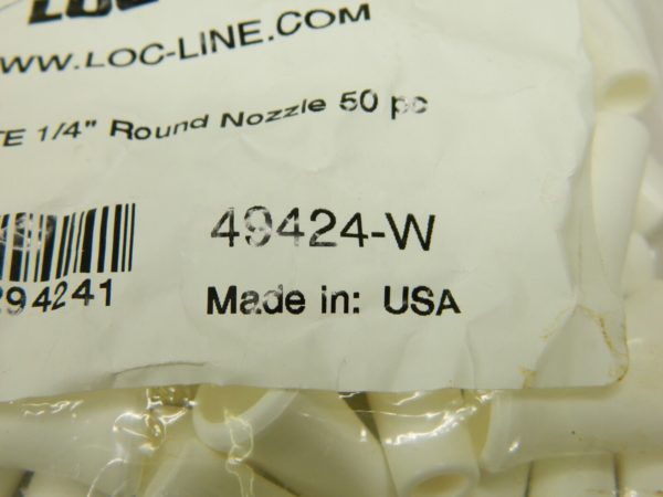 LOC-LINE Coolant Hose Nozzle: White 1/4″ Nozzle Dia Qty 50 49424-W