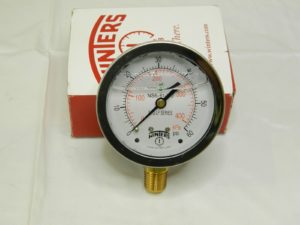 WINTERS Pressure Gauge: 2-1/2″ Dial, 0 to 60 psi, 1/4″ Thread, NPT PFQ803LF