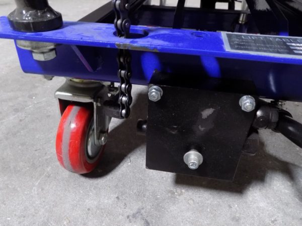 WorkSmart Hydraulic Scissor Lift Cart 440 lb Cap 27 x 17 Platform DAMAGED
