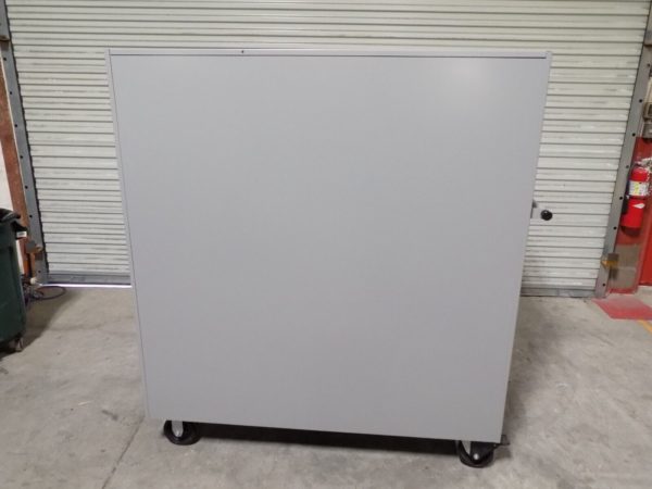 Lyon 3-Shelf Industrial Mobile Storage Cabinet 60" x 24" x 60" Grey Welded Steel