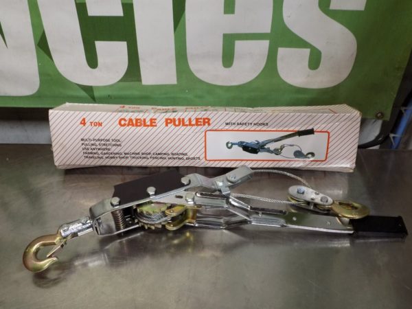 Lot of 4 Cable Pullers w/ Safety Hooks Multi-Purpose Pulling Stretching Tool