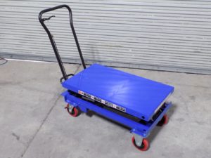 Pro Source Hydraulic Scissor Lift Cart 770 Lb Capacity 35 In x 19 In Platform