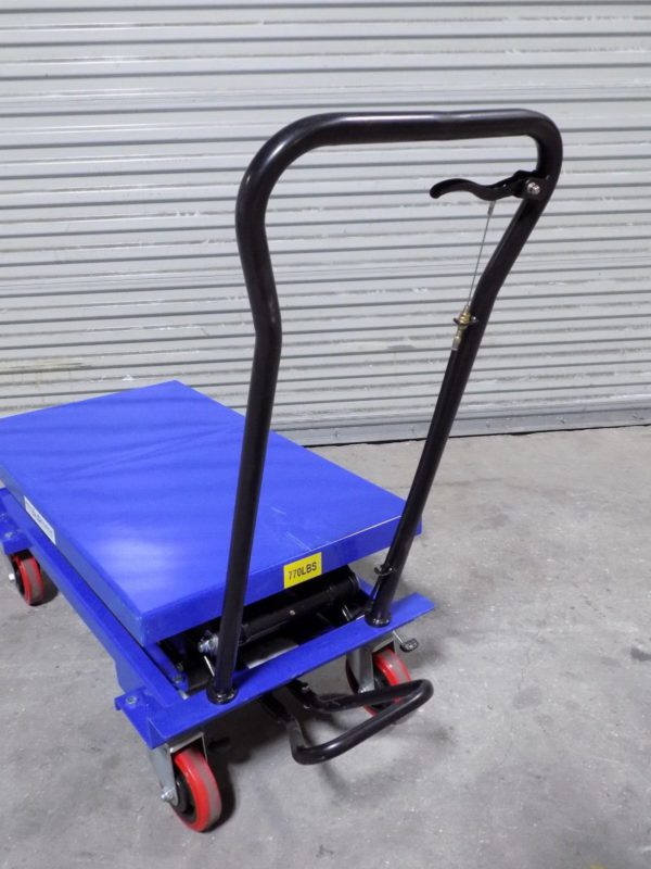 Pro Source Hydraulic Scissor Lift Cart 770 Lb Capacity 35 In x 19 In Platform