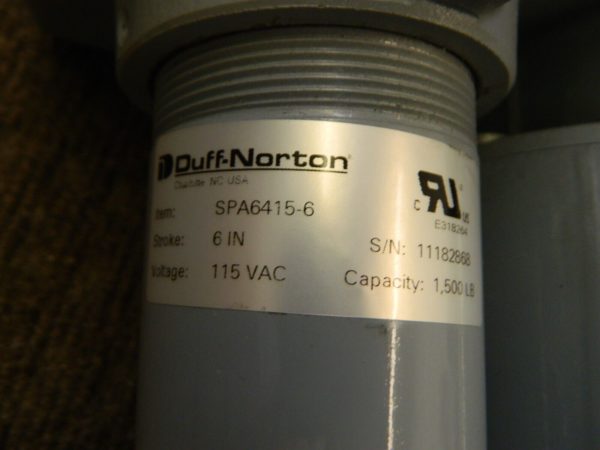 DUFF-NORTON 6″ Stroke Len Linear Electromechanical Actuator with Limit Switch