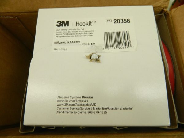 3M Disc Backing Pad: 6″ Dia, Hook & Loop 12,000 Max RPM Qty 10 7100027464