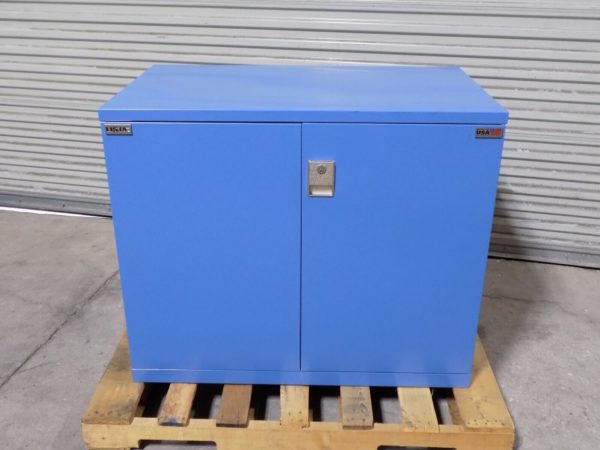 Lista Storage Cabinet w/ Double Hinged Door 40" x 23" x 33" Steel Blue