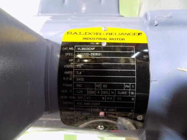 Baldor DC7 Dust Control Unit for Pedestal Mount Grinders 440 CFM 1/2 HP 115v