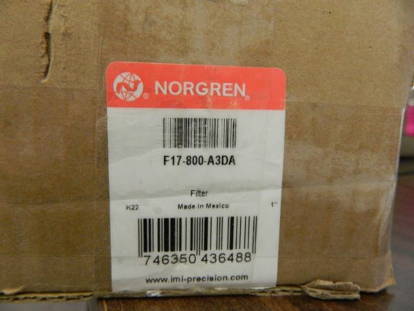 NORGREN General Purpose Compressed Air Filter: 1″ NPT Port F17-800-A3DA-DUP