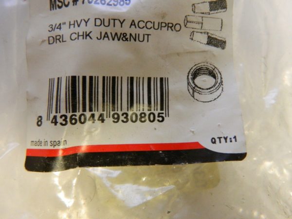 Accupro Drill Chuck Jaw and Nut Unit For Use with 3/4 Heavy Duty Drill Chucks