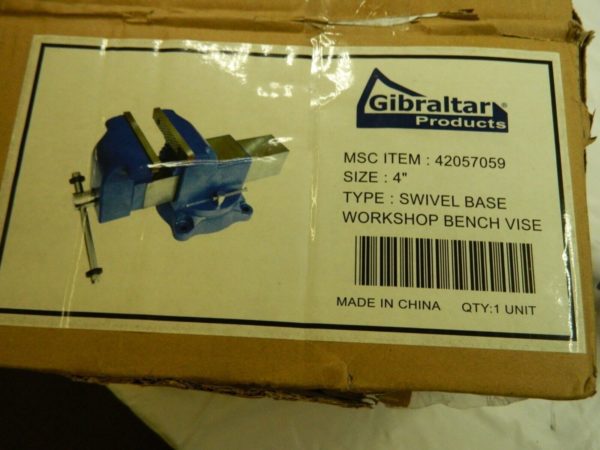 GIBRALTAR Bench & Pipe Combination Vise: 4″ Jaw Width CBV039