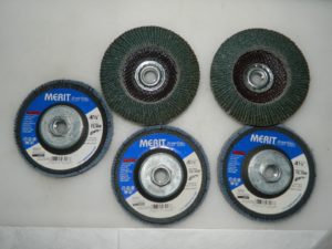 Merit Coated Flap Discs 5 Pack Diam 4-1/2" Arbor 5/8" - 11 P40 Grit 8834193906