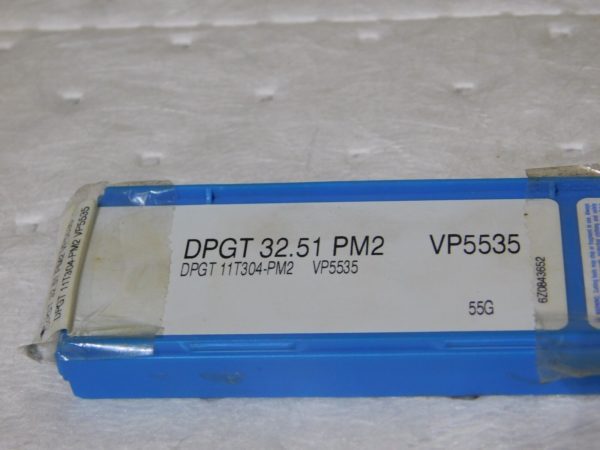 Valenite Carbide Turning Inserts DPGT32.51PM2 Grade-VP5535 DPGT11T304-PM2 Qty-7