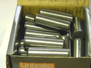Unbrako 1/2" x 1" Pin Length Grade 8 Oversized Dowel Pins Box of 40 119158