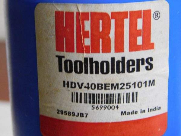Hertel DV40 Taper Shank End Mill Holder 25mm Hole Dia 100mm Proj HDV40BEM25101M