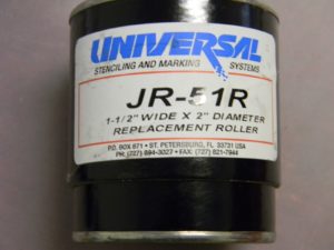 Universal 1 1/2" W replacement roller 2 "dia W/ Cover (JR51R) QTY 3 JR-51R