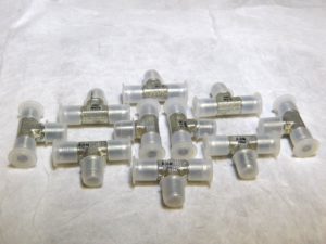 Eaton Male Branch Tee Steel Adapter 3/8” OD x 1/4” MPT Lot of 10 C5605X6