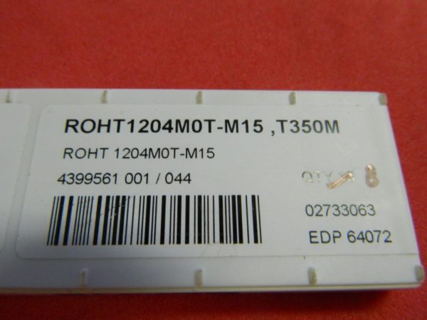 Seco Milling Inserts ROHT1204MOT-M15 T350M Carbide Qty. 8 64072