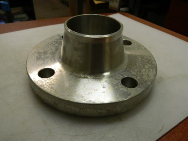 Merit Brass Weld Neck Pipe Flange 2-1/2" Pipe 7" OD Stainless Steel AC45140L-40
