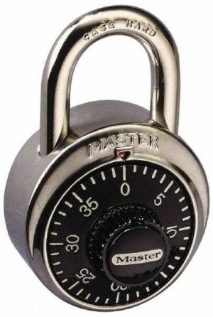 Master Lock Steel Combination Lock 1-7/8" Width 3/4" Shackle QTY 6 1502 (STCK)