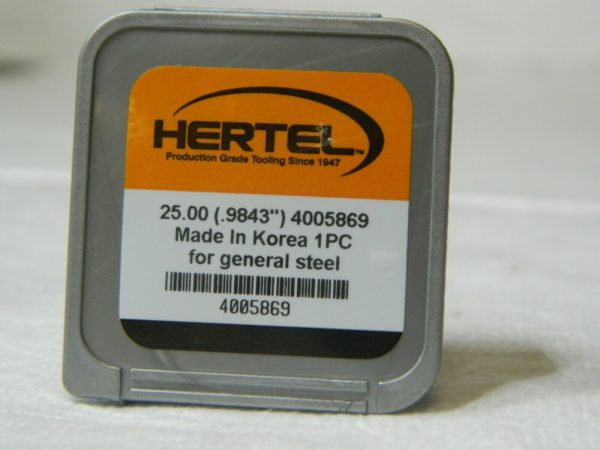 Hertel Replaceable Drill Tip Series HMD 25mm Diam Grade HC225MD 140° 4005869