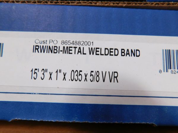 Irwin Welded Band Saw Blade 5 to 8 TPI, 15' 3" x 1" x 0.035" LOT OF 5
