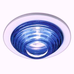 Con-Tech 4" Compressed Blue Glass WT Trim for Low V Recessed Housing CTR1618