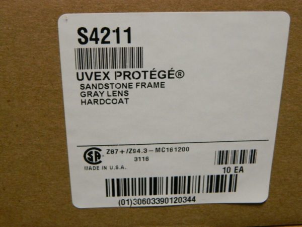 Uvex Framed Safety Glasses Gray Lenses Scratch Resistant Qty 10 S4211