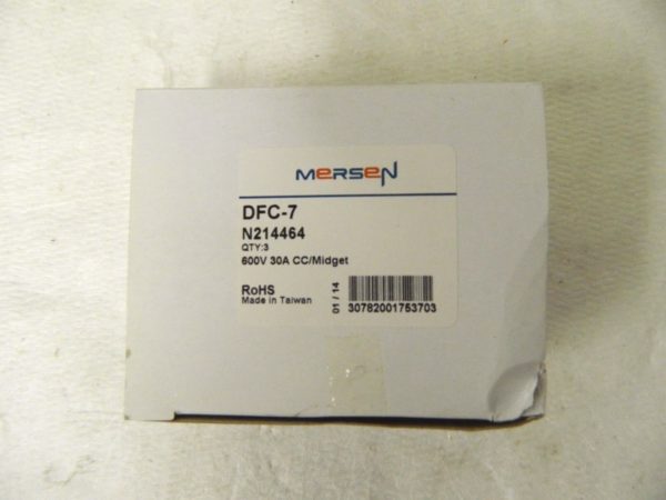 Mersen 600 VAC/VDC Non-indicating Fuse Cover 3 Pack DFC-7