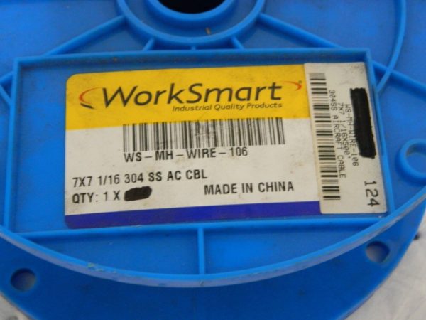 WorkSmart Aircraft Cable 1/16" Appox 200ft 480 Lbs Break Strength WS-MH-WIRE-106