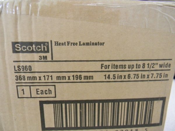 3M Heat Free Desktop Laminator 8-1/2" Width Capacity LS960