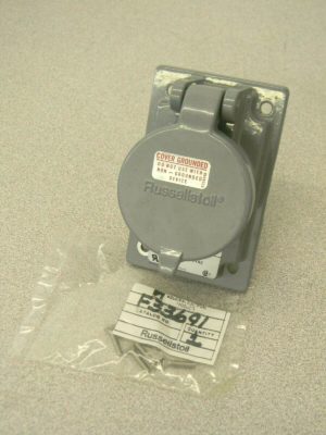 Russell Stoll Multi-Pin Receptacle w/ Cover 600VAC 250VDC 20 Amp 6P 7W SKR7G