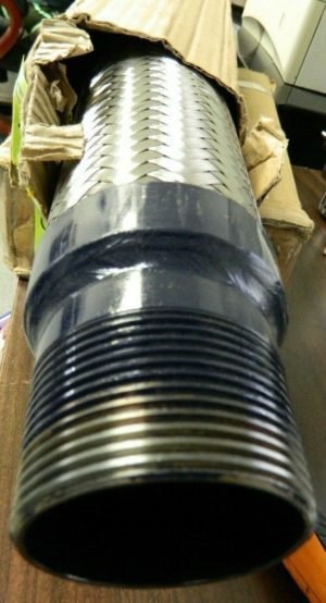 Mason Braided Hose Pipe Expansion Joint 2-1/2" Pipe SS Single Arch MN21/2x18