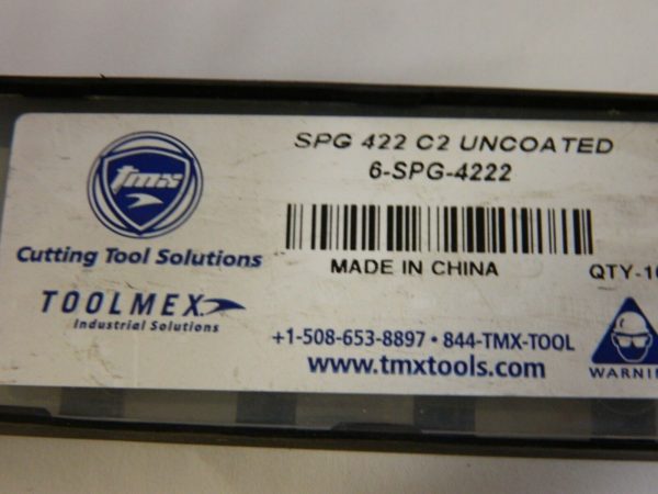 ToolMex SPGN 422 Uncoated C2 General Purpose Milling Insert QTY 10 6-SPG-4222