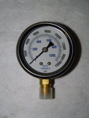WorkSmart Pressure Liquid Gauge 2-1/2" 0 to 15,000 Scale Range WS-MH-HPC1-039