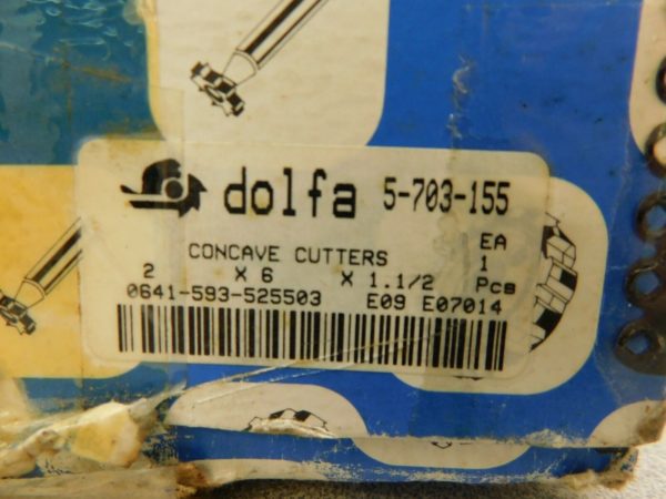 Dolfa Concave Milling Cutter 2" Circle 6" Dia 1.5" Hole HSS 10 Teeth 5-703-155