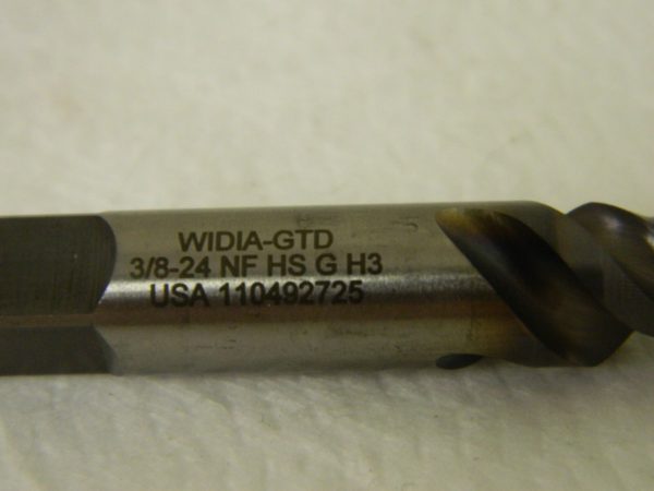 Widia GTD Spiral Flute Tap 3/8-24 H3 3 Flute HSS TiCN Coated QTY 2 19166