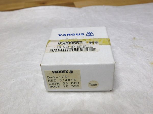 Vargus HSS Pipe Chaser 3/4-14 NPT 10º Hook Angle Right Hand Qty 4 2GG5N04814013