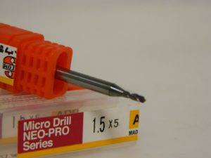 ATOM Micro Drill Neo-Pro 1.5x3x38mm 2 FL Qty 2 ADRS-SV-0150