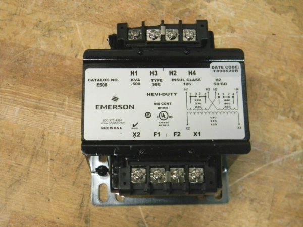 Emerson Encapsulated Industrial Control Transformer 500VA 1 Phase E500