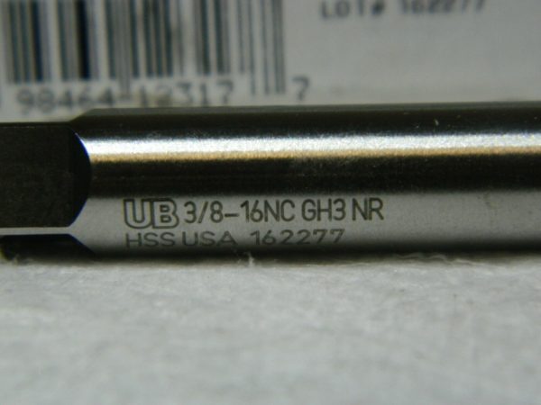 UB HSS Spiral Point Extension Tap 3/8-16 UNC 3 Flute H3 1020036
