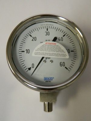 Wika 4" Dial 1/4 Thread 0-60 Scale Range Pressure Gauge 9745394