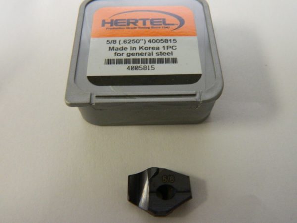 Hertel Series HMD 5/8" Diam Grade HC125MD 140° Replaceable Drill Tip 56870819